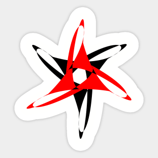 Red and Black Windmill Sticker